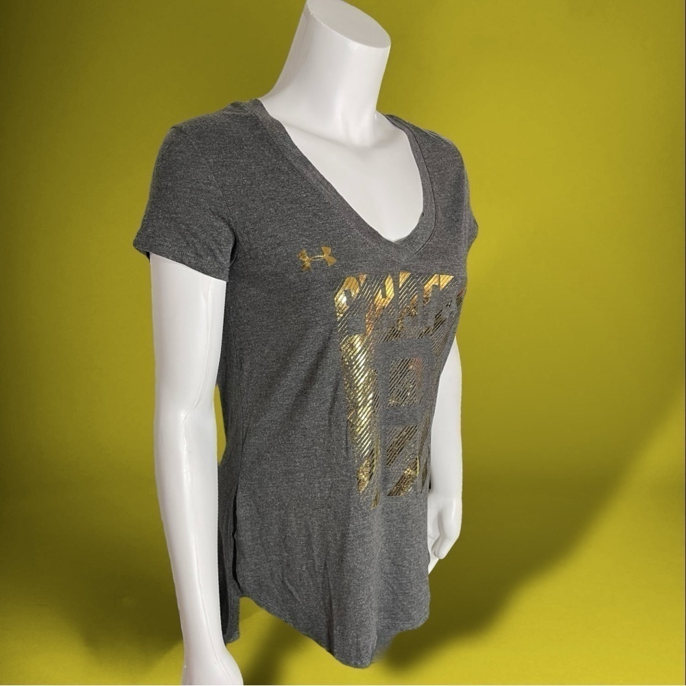 Pittsburgh Pirates MLB Under Armour Gold Metallic Logo NWT XSmall T-Shirt